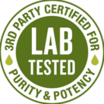 3rd party certified for purity and potency badge